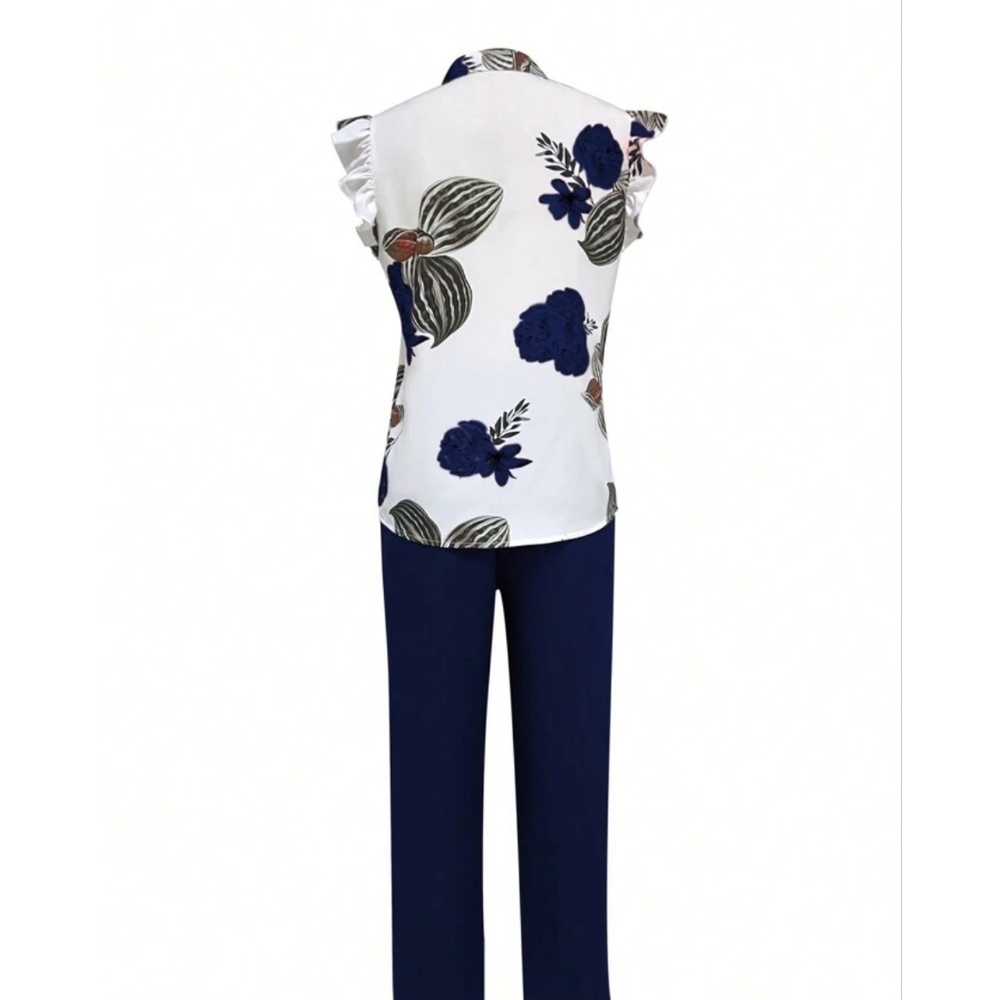 Navy Blue Women's 2 Piece Outfit - Picture 2 of 4